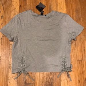 Forever 21 Crop Top with Grommet Lacing